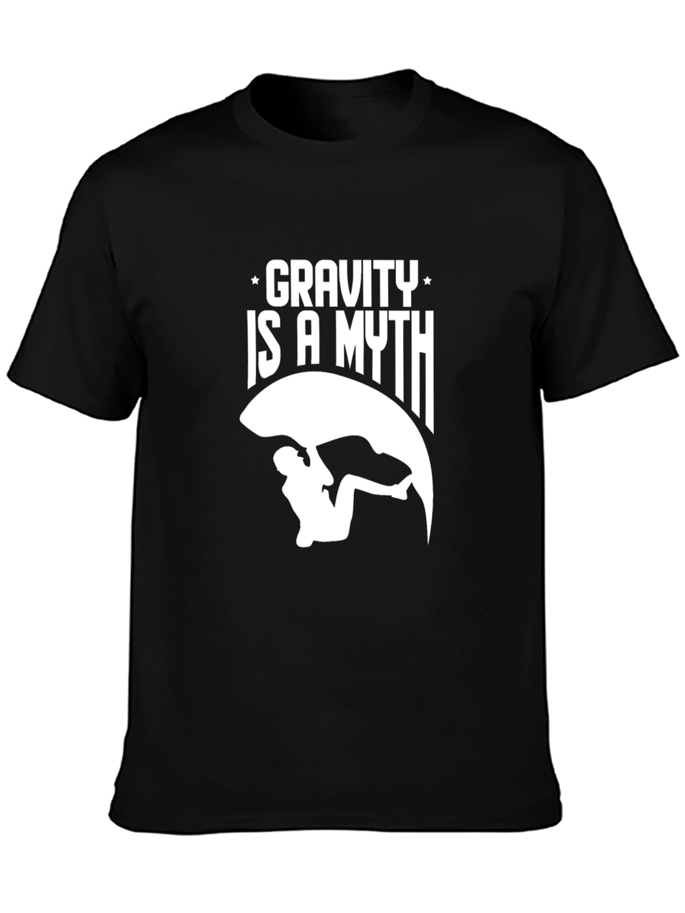 Black Gravity is a Myth Climbing T-Shirt view 3