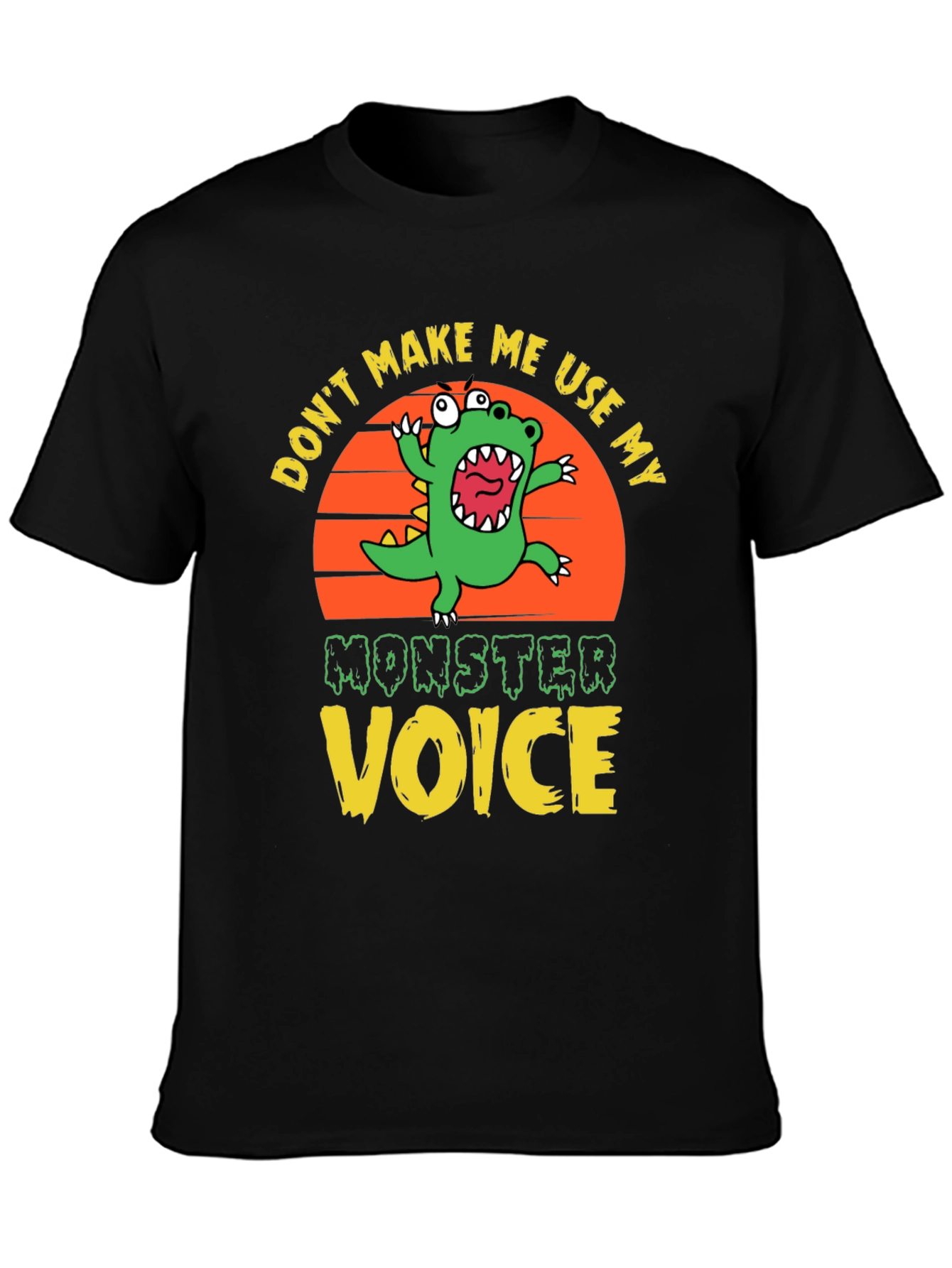 Black Don't Make Me Use My Monster Voice Graphic Tee view 3