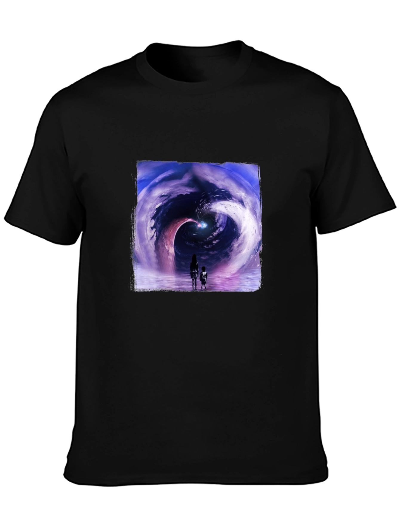 Black Cosmic Journey Graphic T-Shirt - Black view 3