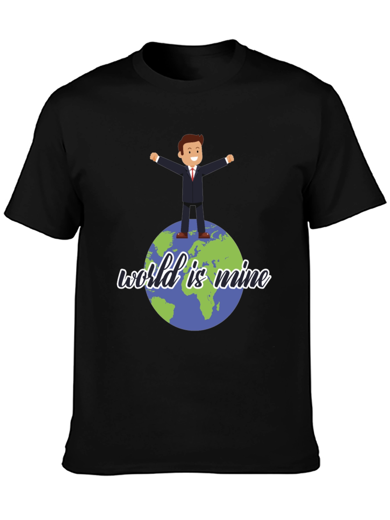 Black World is Mine Graphic Tee - Black Unisex T-Shirt view 3