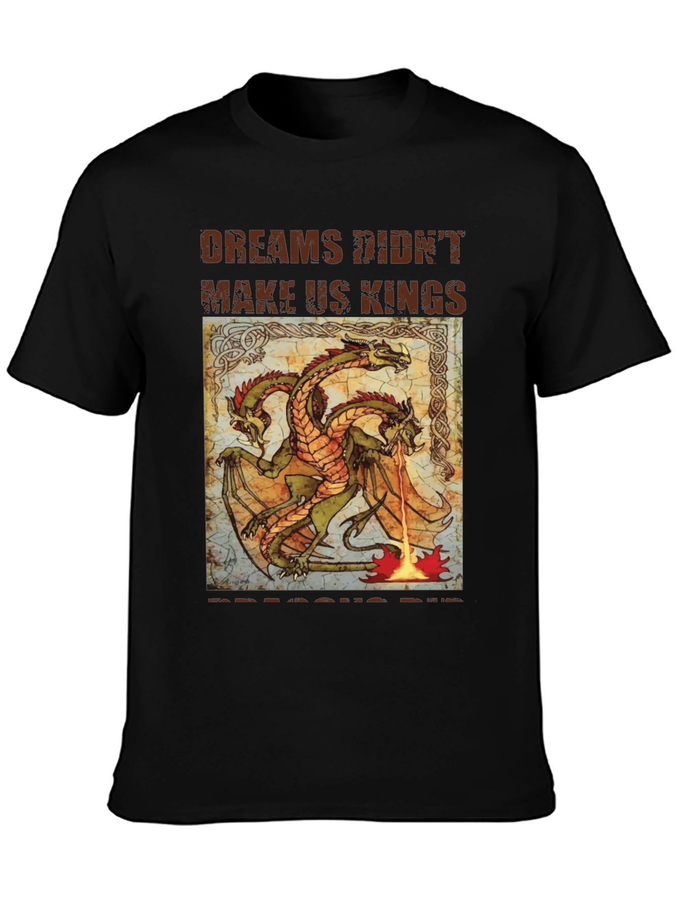 Black Dreams Didn't Make Us Kings Dragon Graphic Tee view 3