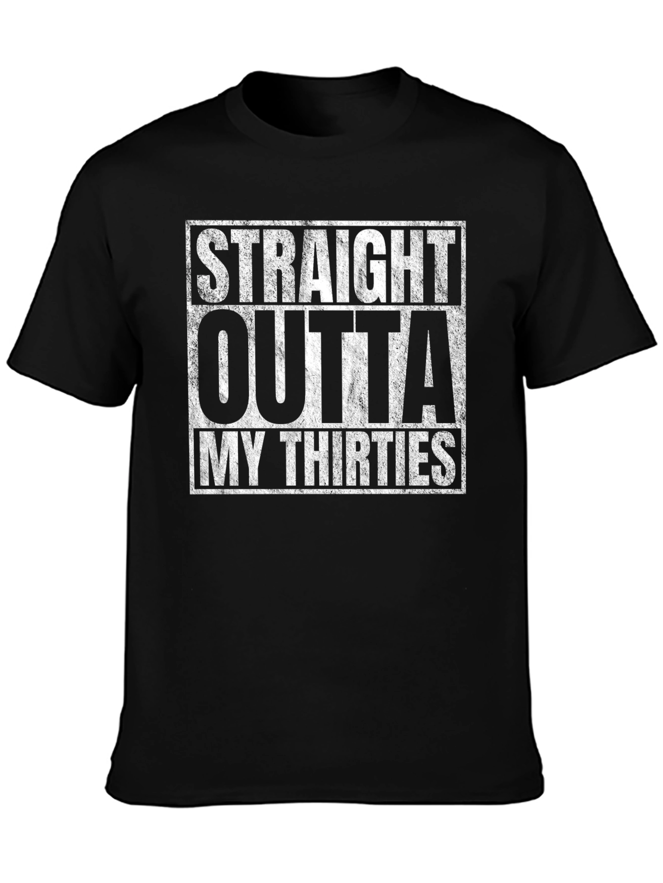 Black Straight Outta My Thirties Graphic T-Shirt view 3