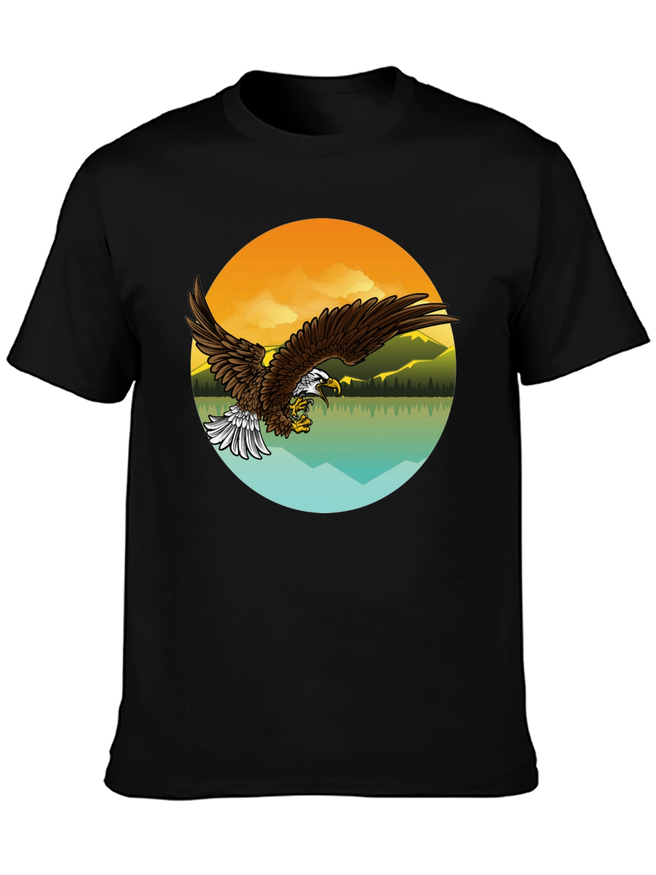 Black Eagle Mountain Graphic Tee - Black view 3
