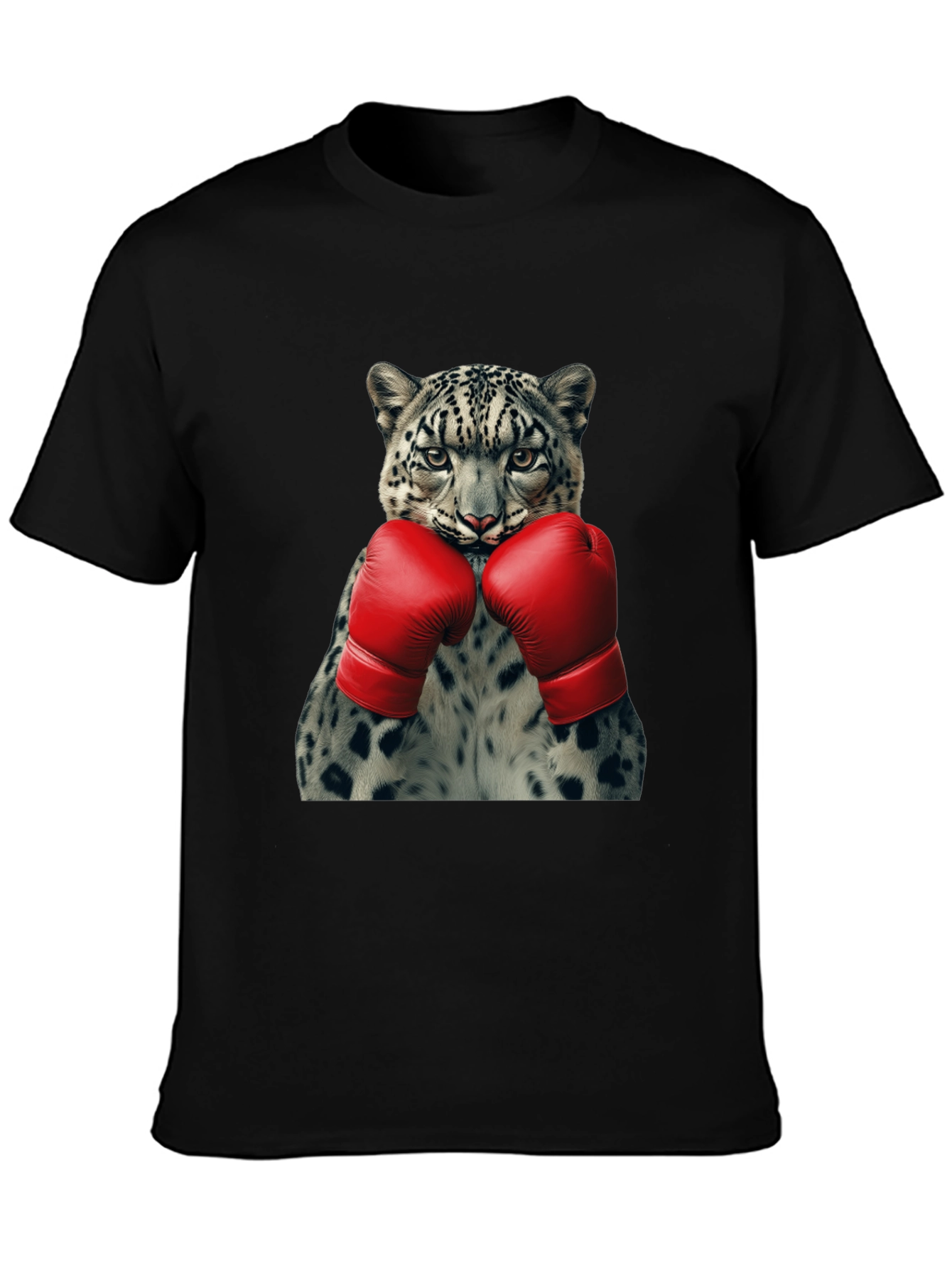 Black Leopard Boxer Graphic Tee - Punchy Style! view 3