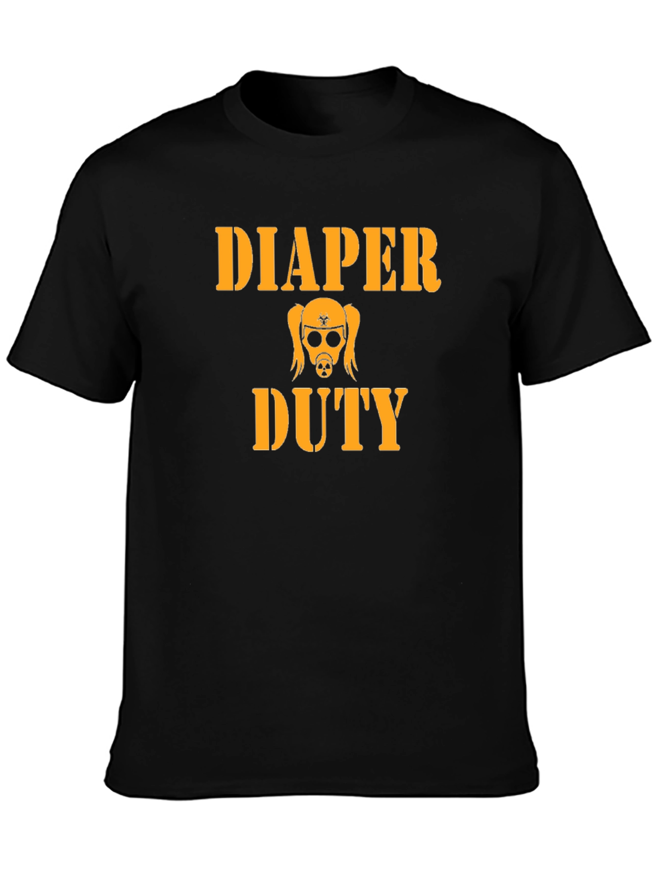 Black Diaper Duty Funny Graphic T-Shirt - Novelty Humor Tee view 3