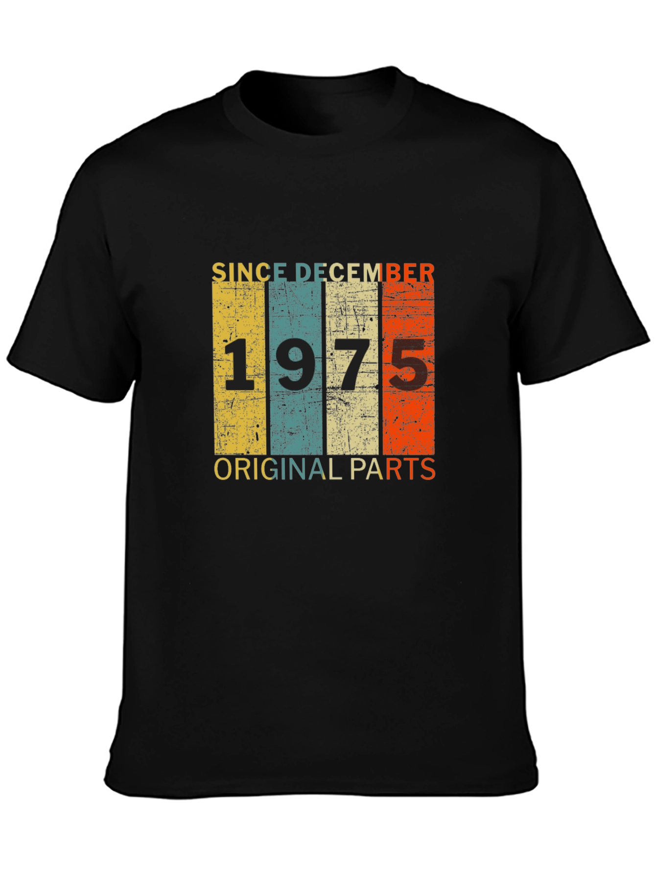 Black Since December 1975 Original Parts T-Shirt view 3