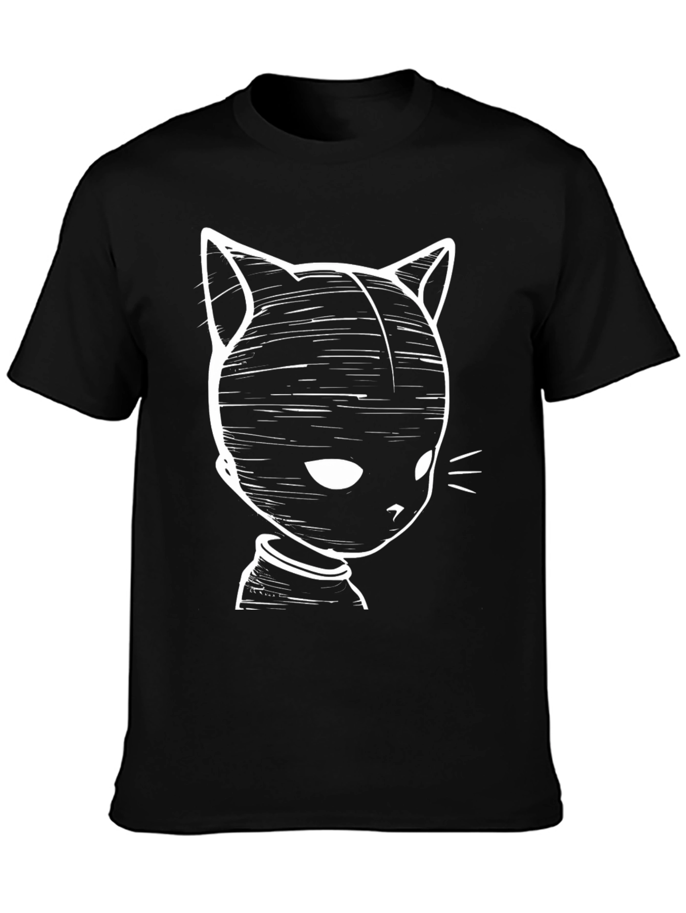 Black Black Cat Graphic T-Shirt view 3