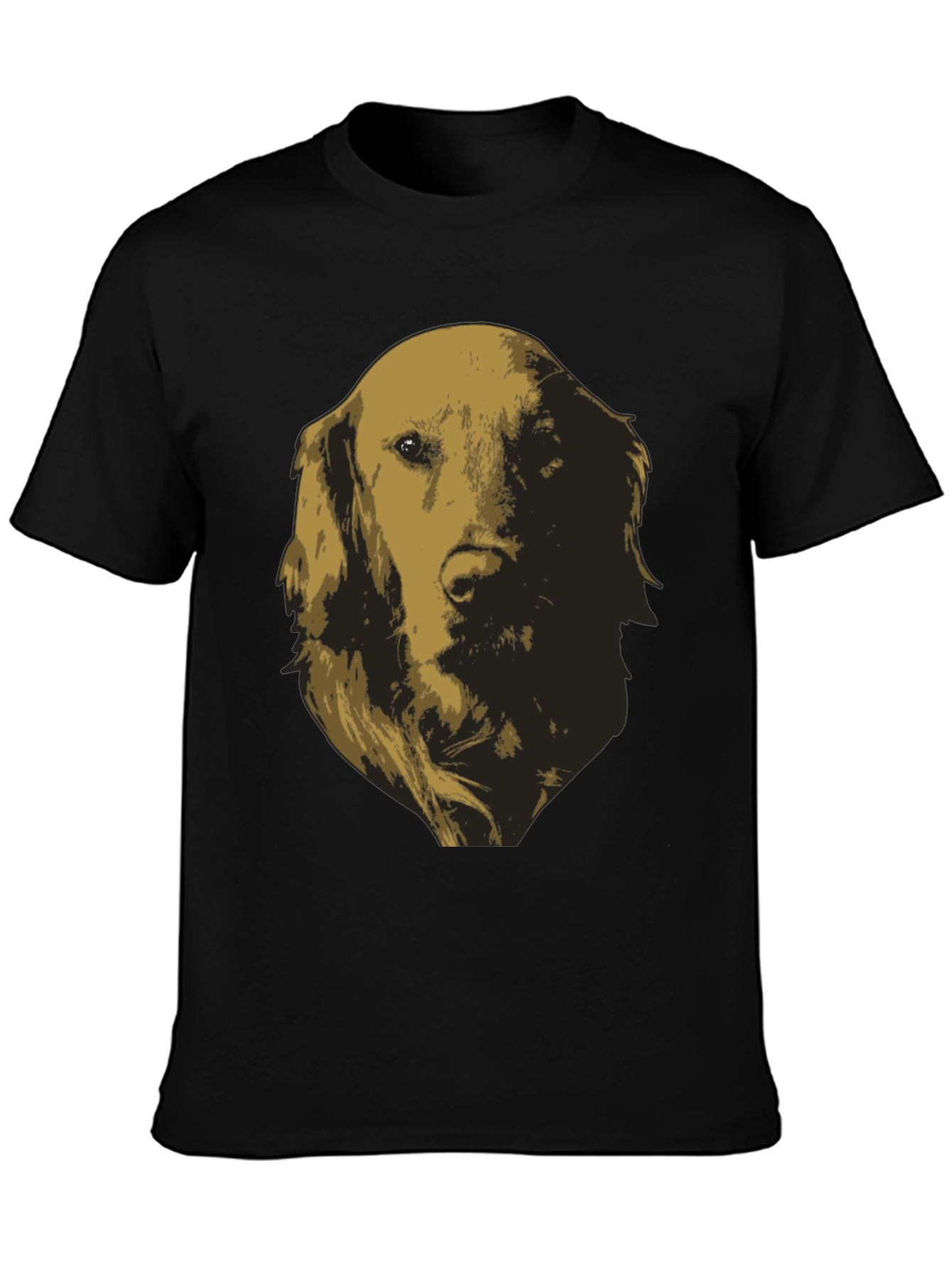 Black Golden Retriever Dog Graphic Tee view 3
