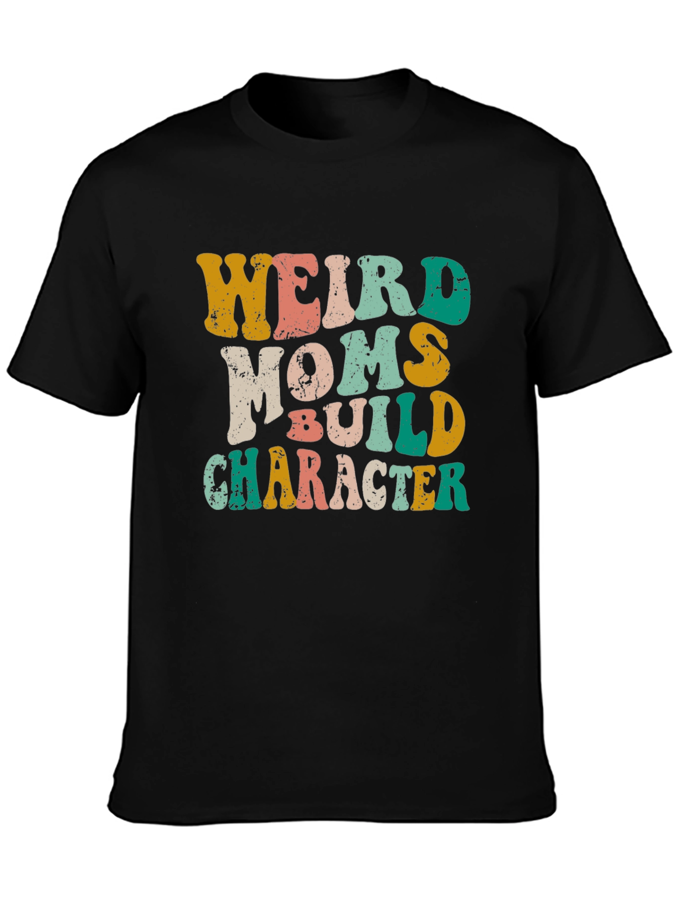 Black Weird Moms Build Character Graphic Tee view 3
