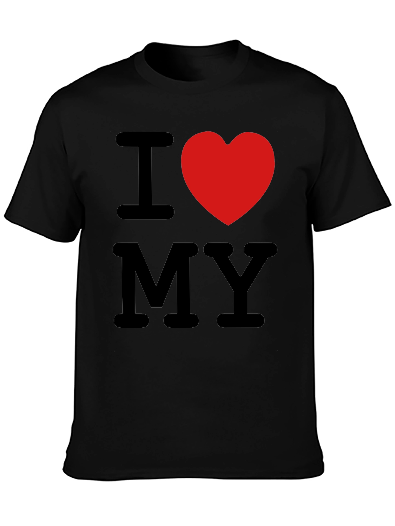Black I Heart My T-Shirt - Stylish Black Tee view 3