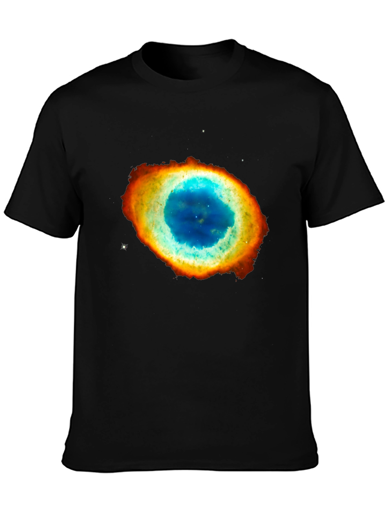 Black Nebula Print Black T-Shirt view 3