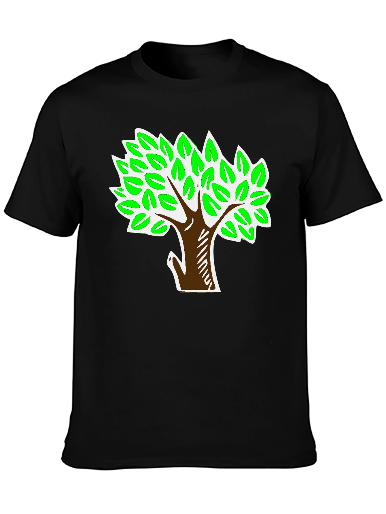 Black Tree Graphic Black T-Shirt view 3