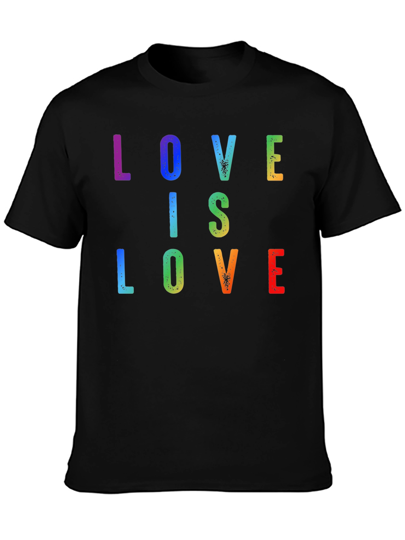 Black Love is Love Rainbow T-Shirt view 3