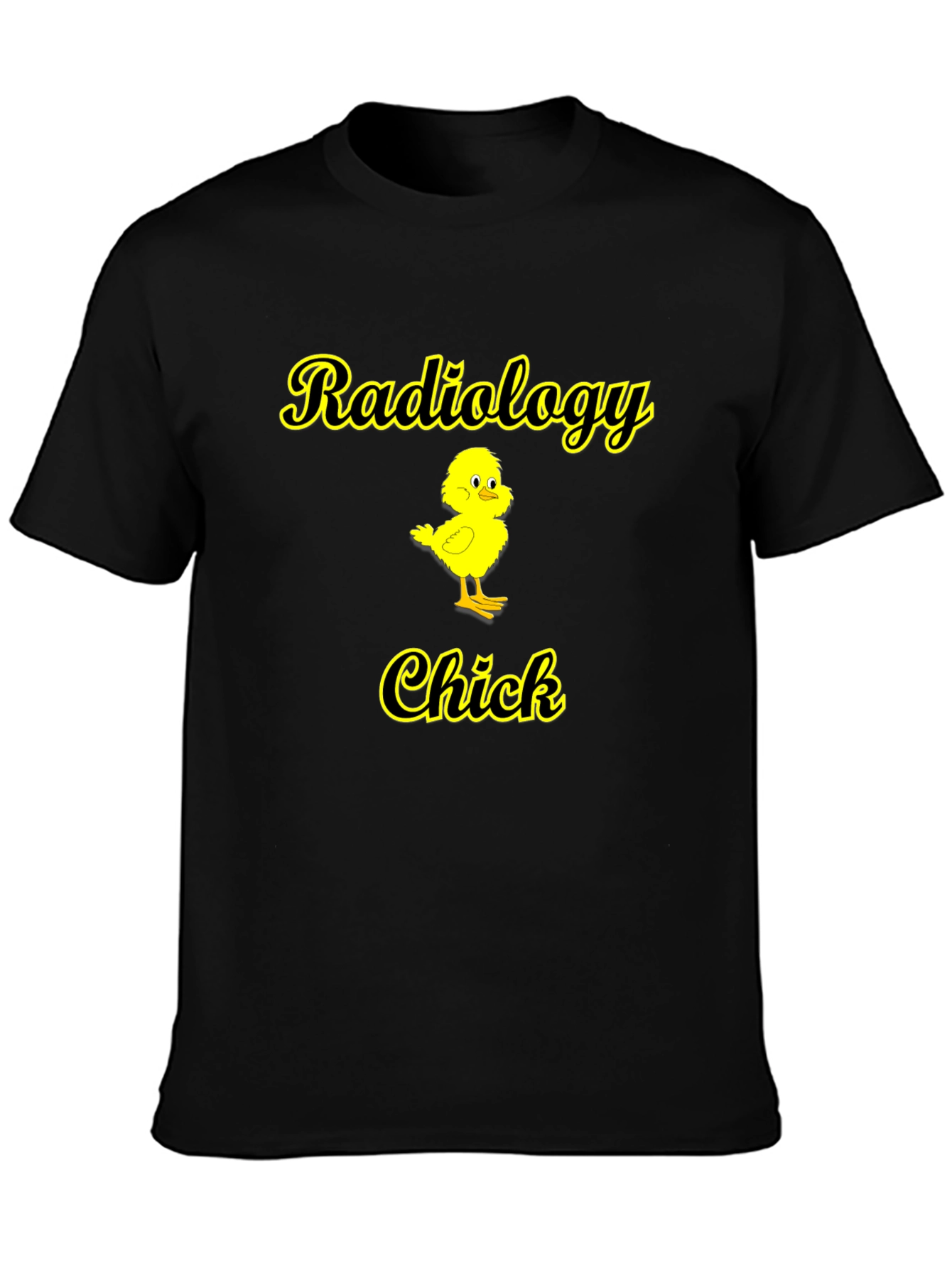 Black Radiology Chick T-Shirt - Cute & Funny Radiologist Tee view 3