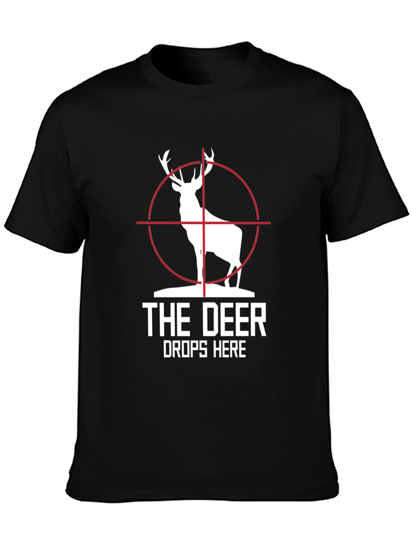 Black The Deer Drops Here Graphic Tee view 3