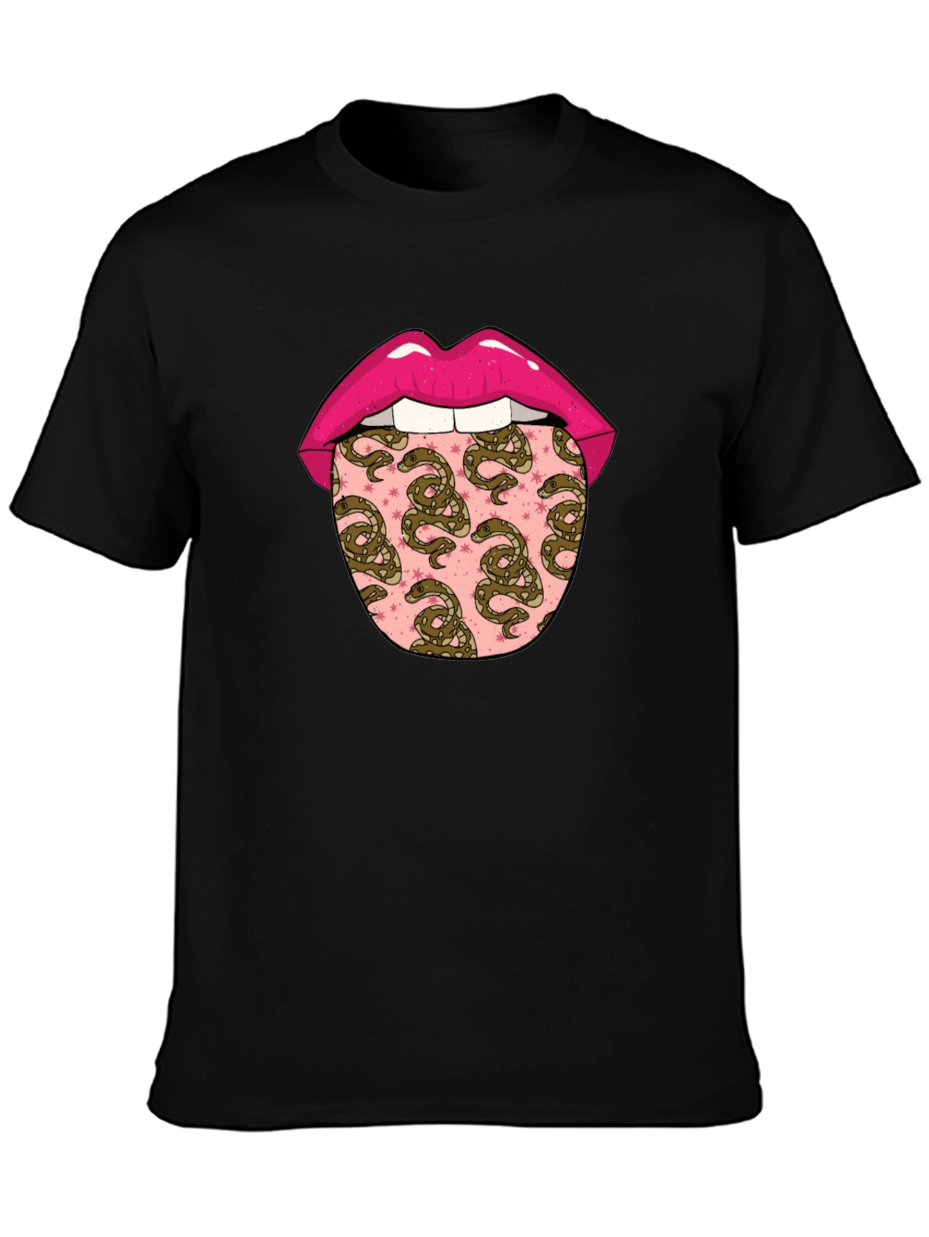 Black Snakes Tongue Graphic Tee view 3