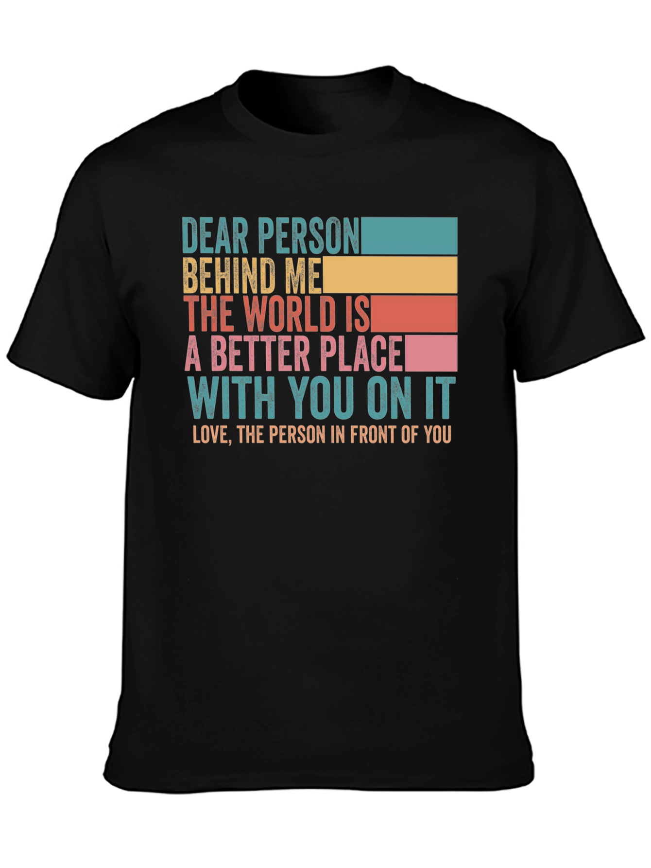 Black Dear Person Behind Me Graphic T-Shirt view 3