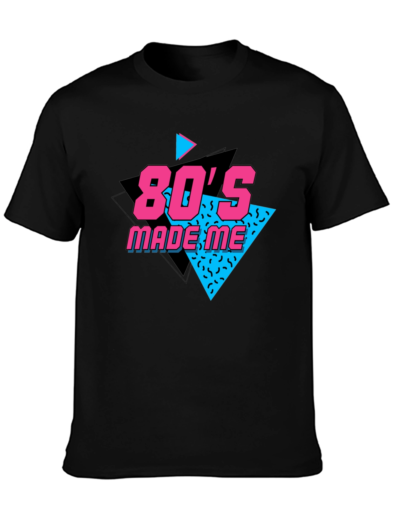 Black 80's Made Me Black T-Shirt view 3