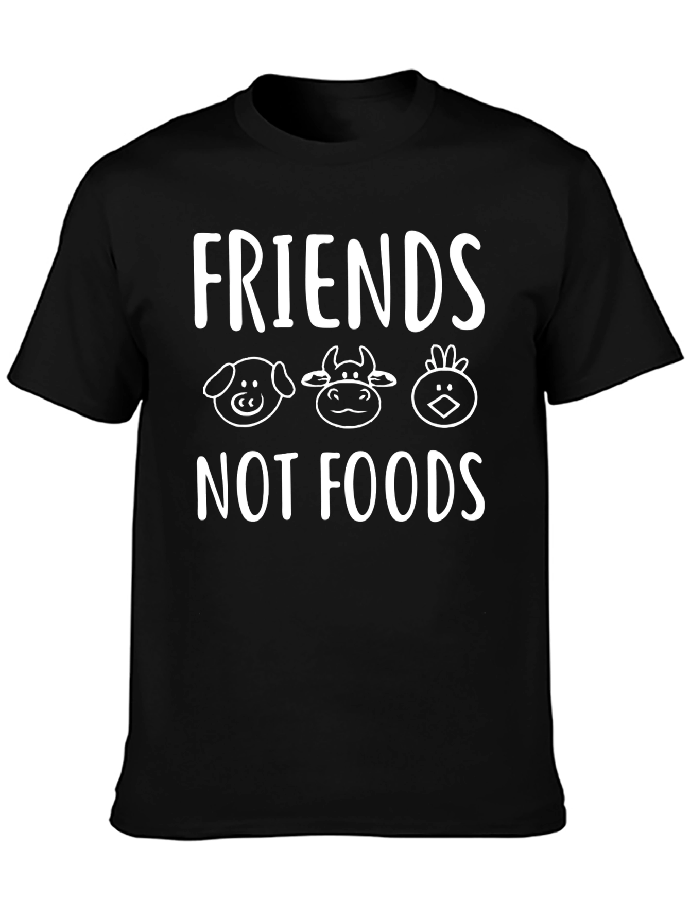 Black Friends Not Foods T-Shirt, Animal Lover Tee view 3