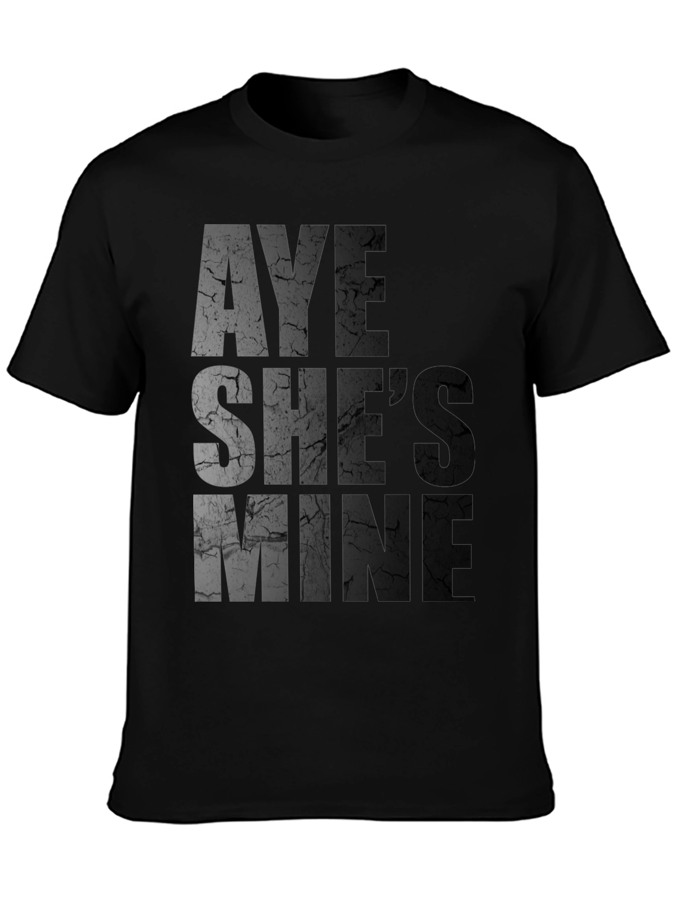 Black Aye She's Mine Graphic T-Shirt view 3