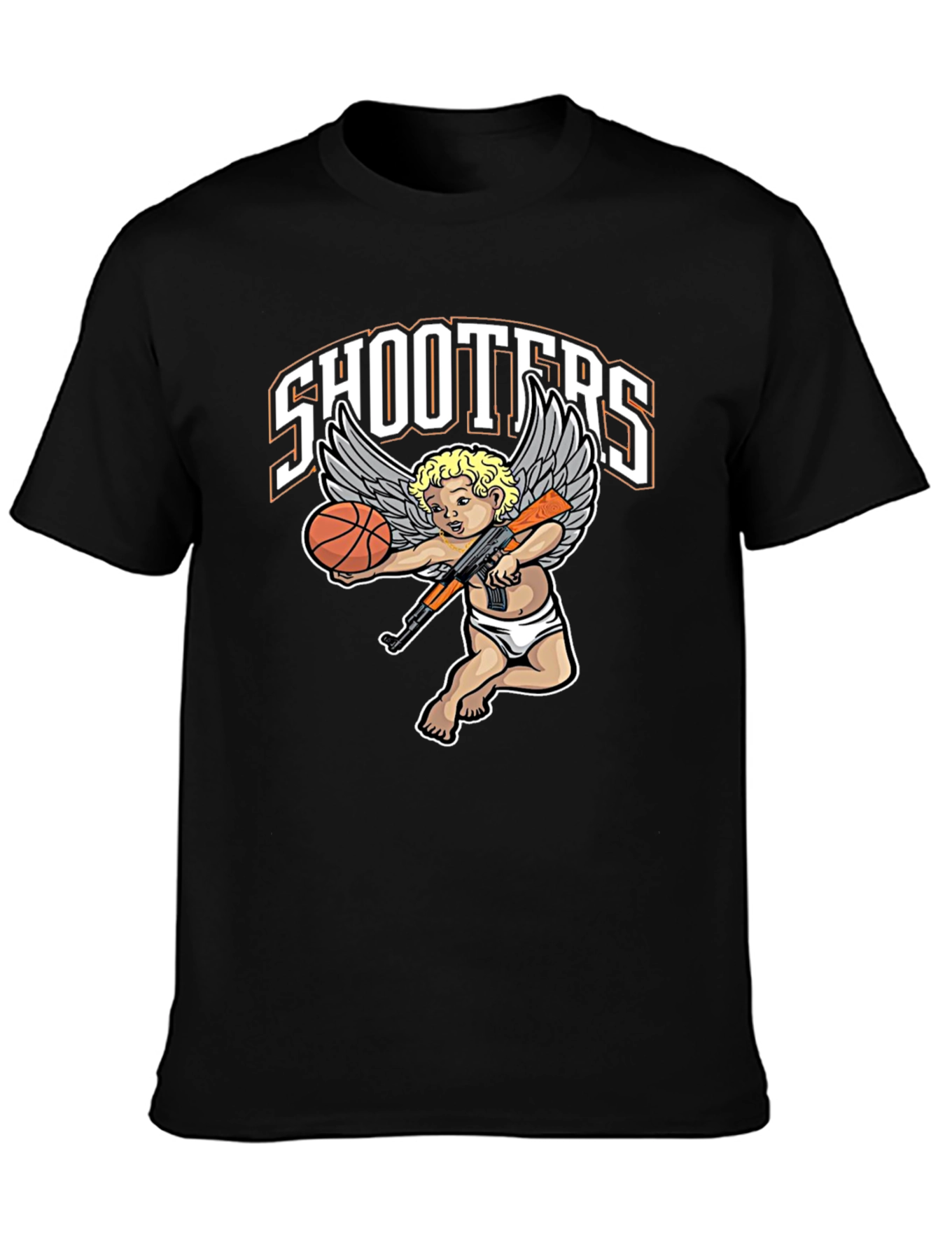 Black Shooters Graphic T-Shirt view 3