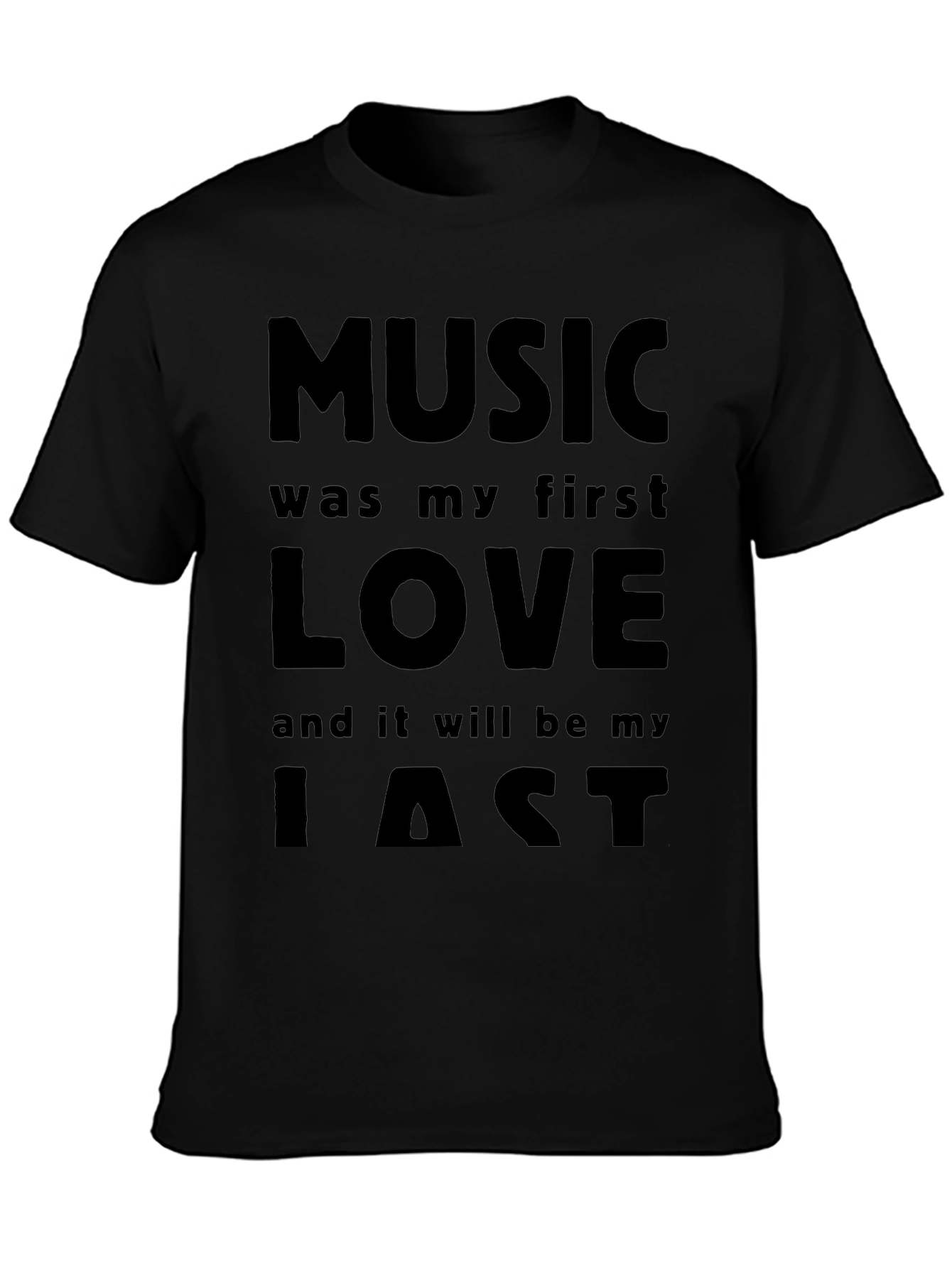 Black Music is My First Love T-Shirt - Soft Cotton Blend view 3