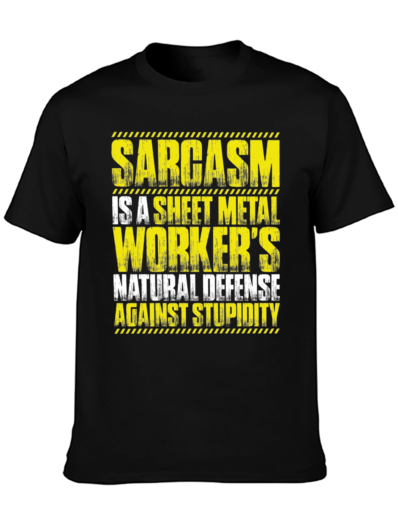 Black Sarcasm Sheet Metal Worker's T-Shirt view 3