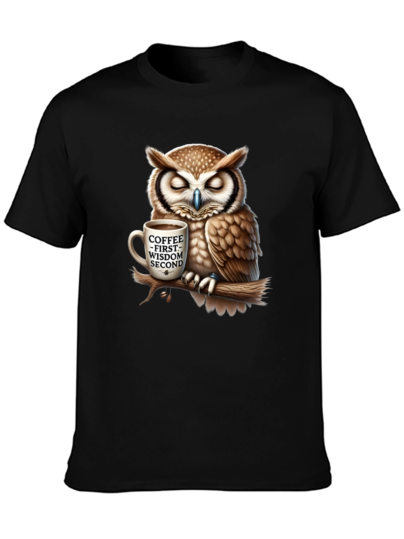 Black Owl Coffee Wisdom Graphic Tee view 3