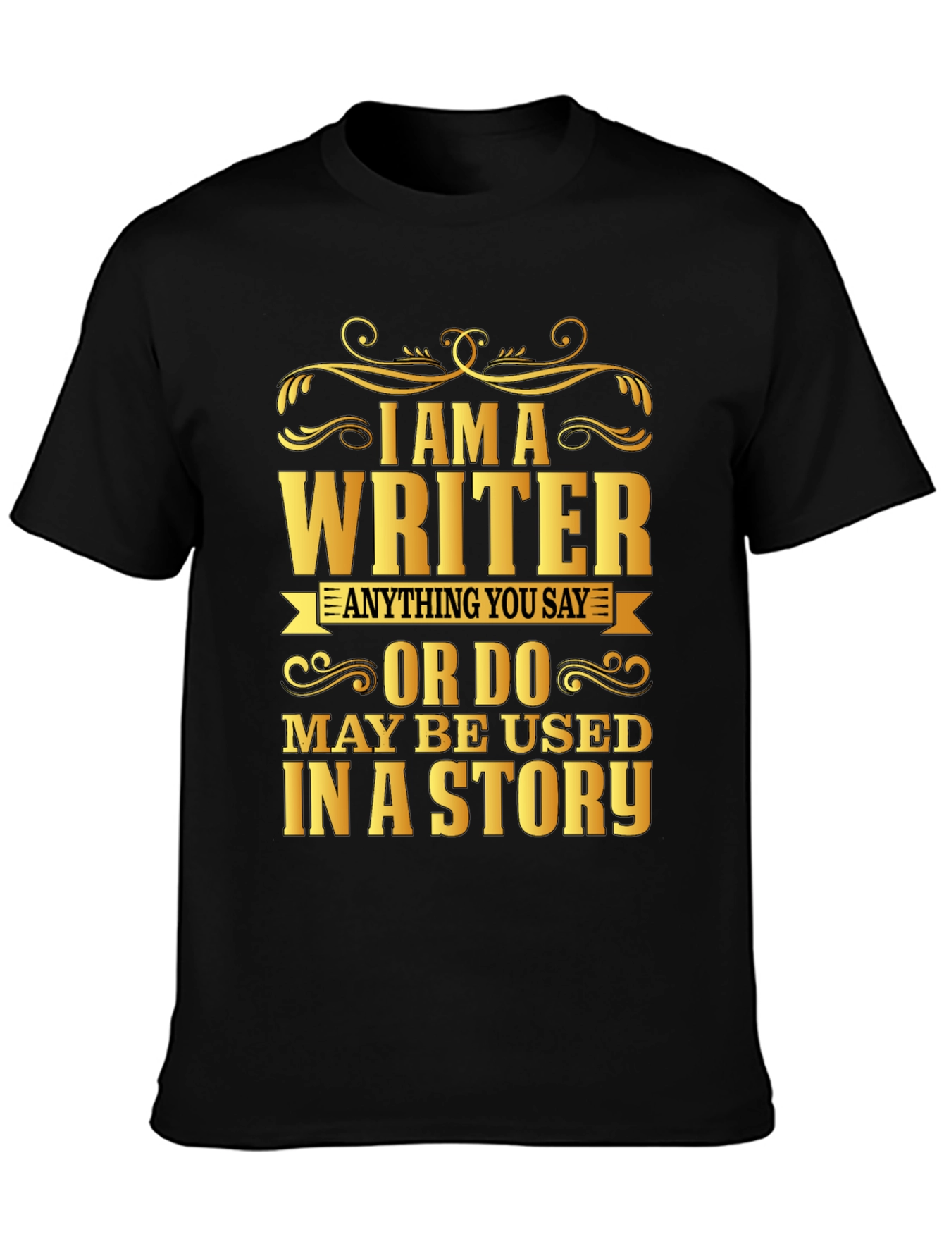 Black I Am A Writer Graphic Tee view 3