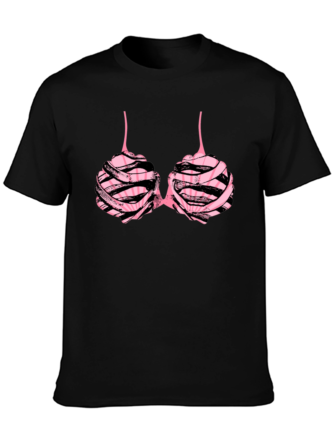 Black Funny Bra T-Shirt view 3