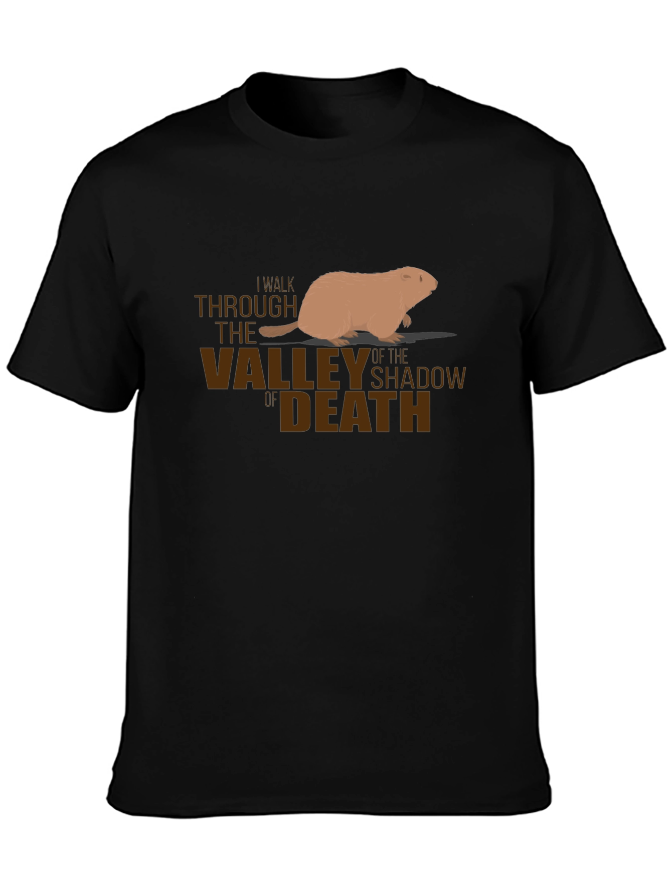 Black I Walk Through The Valley Of The Shadow Of Death T-Shirt view 3