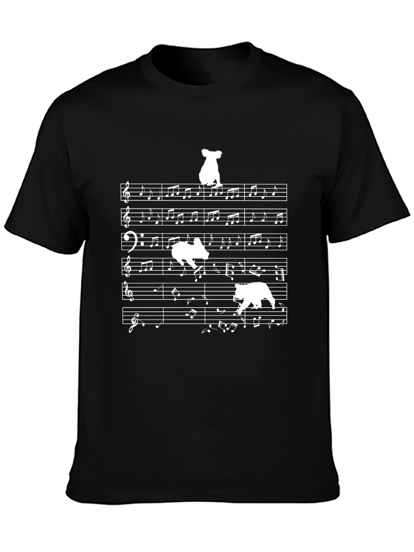 Black Musical Bears Graphic T-Shirt view 3