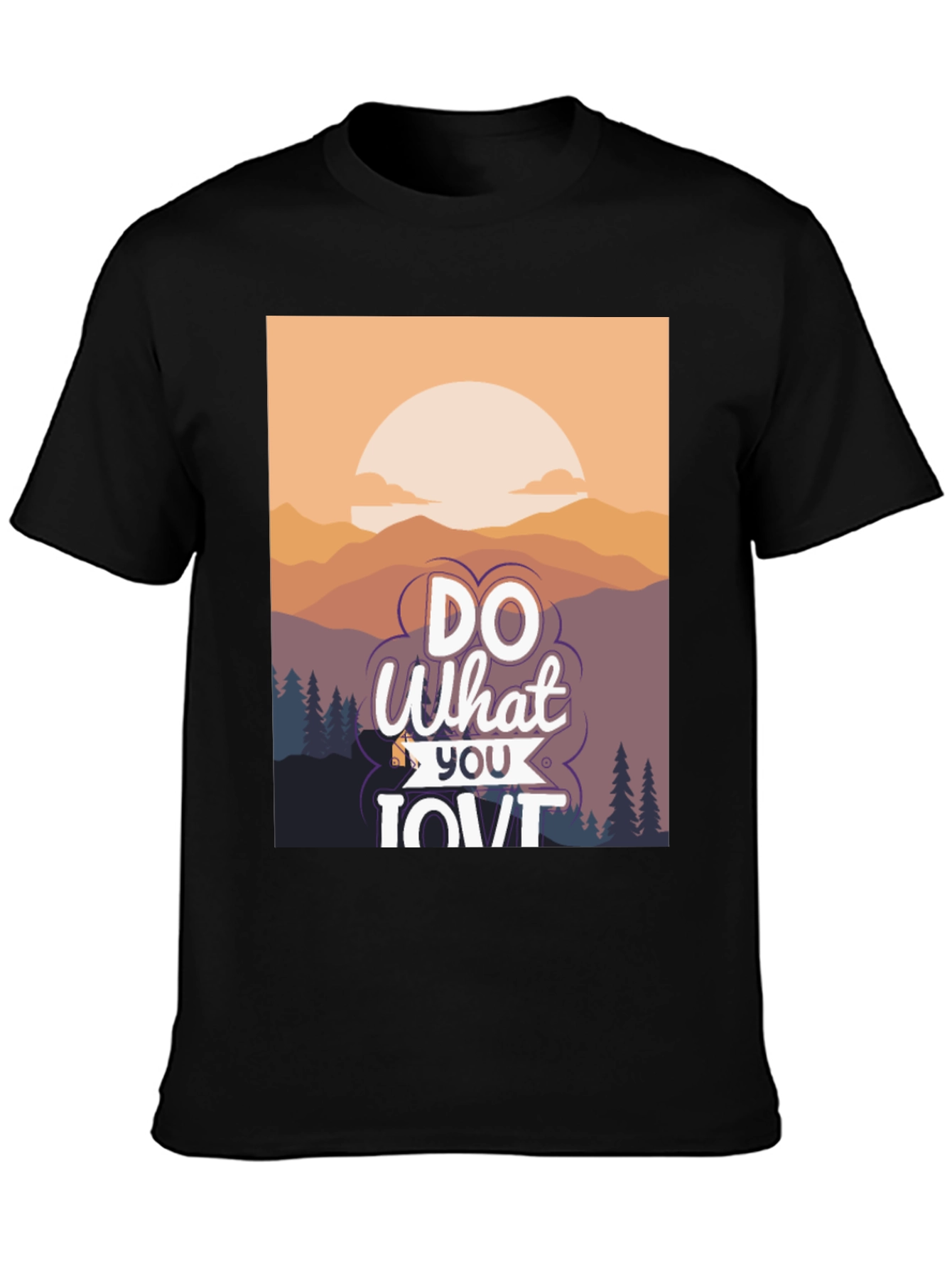 Black Do What You Love Graphic Tee - Black T-Shirt view 3