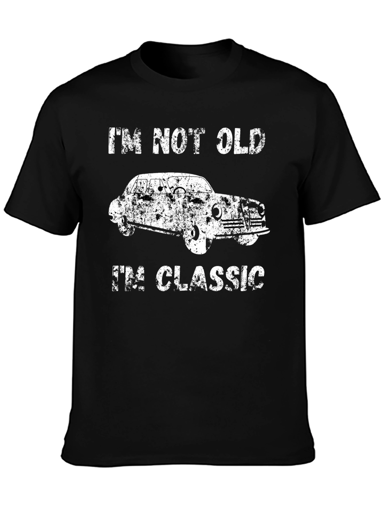 Black Classic Car T-Shirt - I'm Not Old, I'm Classic view 3