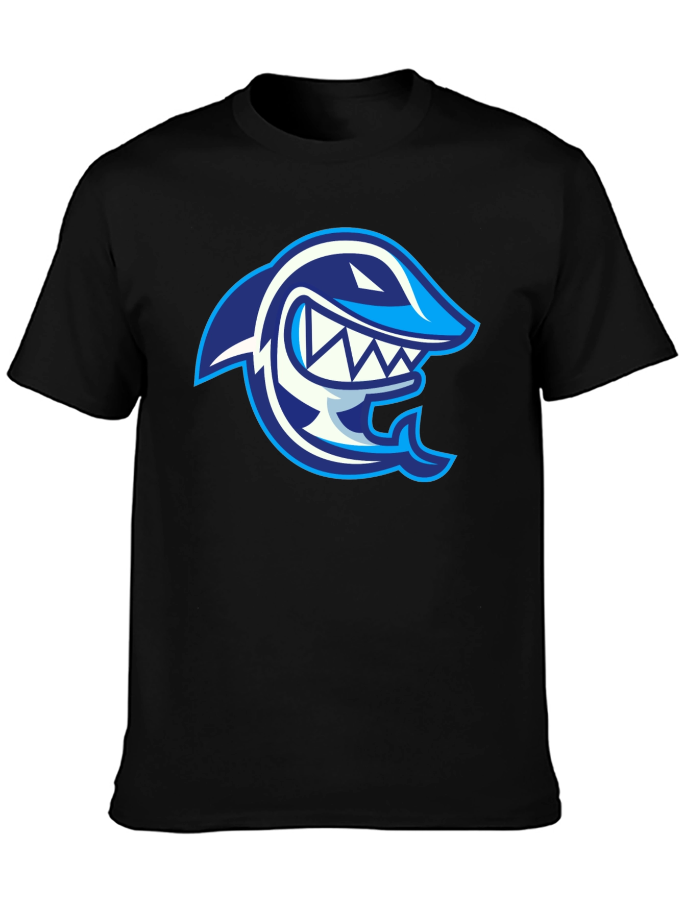 Black Cool Shark Graphic T-Shirt - Black view 3