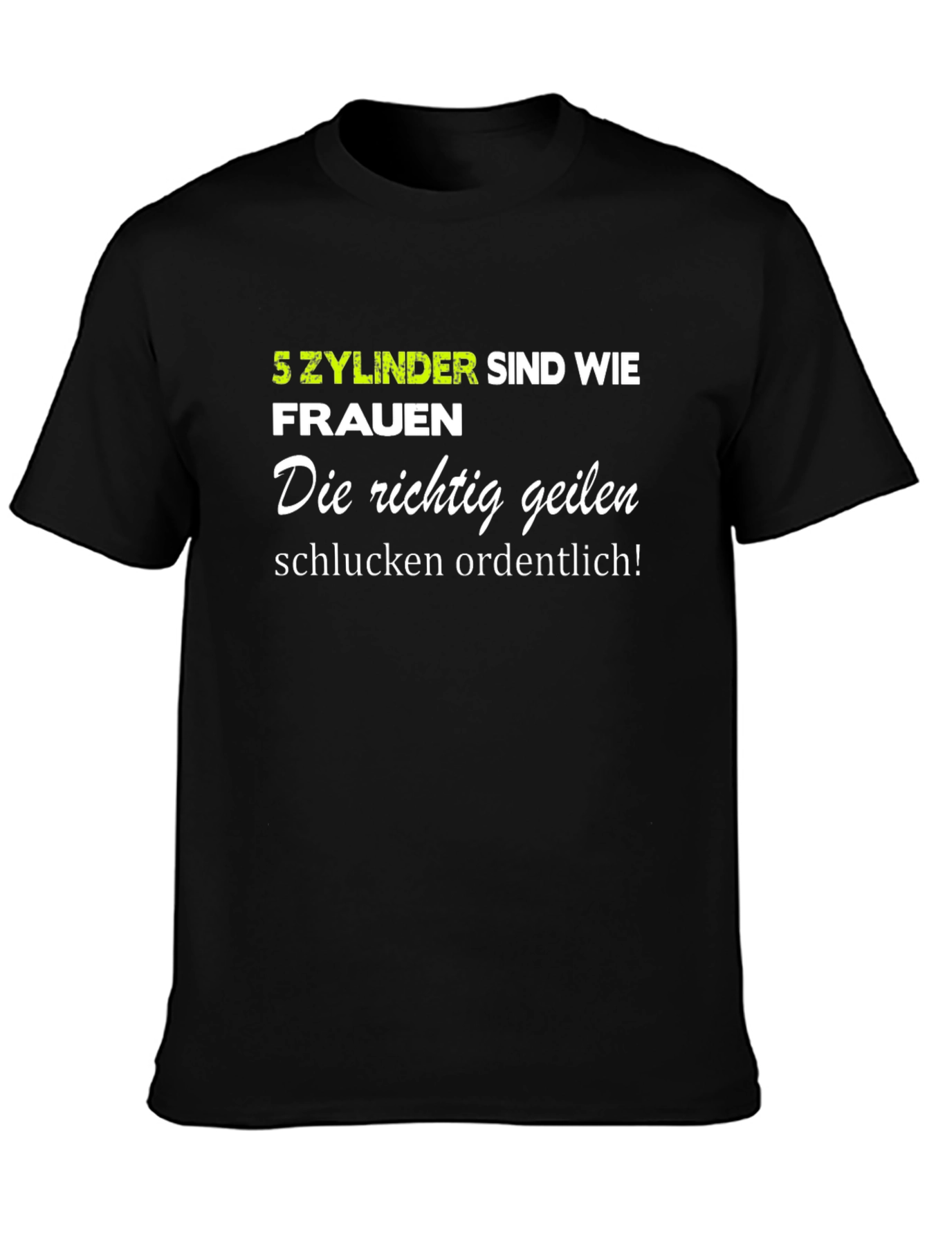 Black Funny German Car Enthusiast T-Shirt view 3