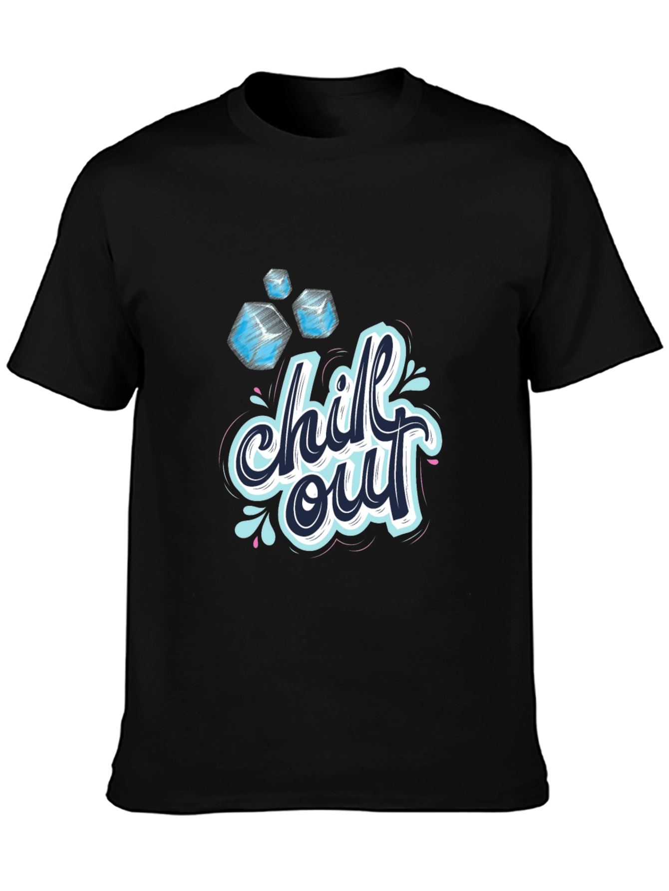 Black Chill Out Graphic T-Shirt - Cool & Casual view 3