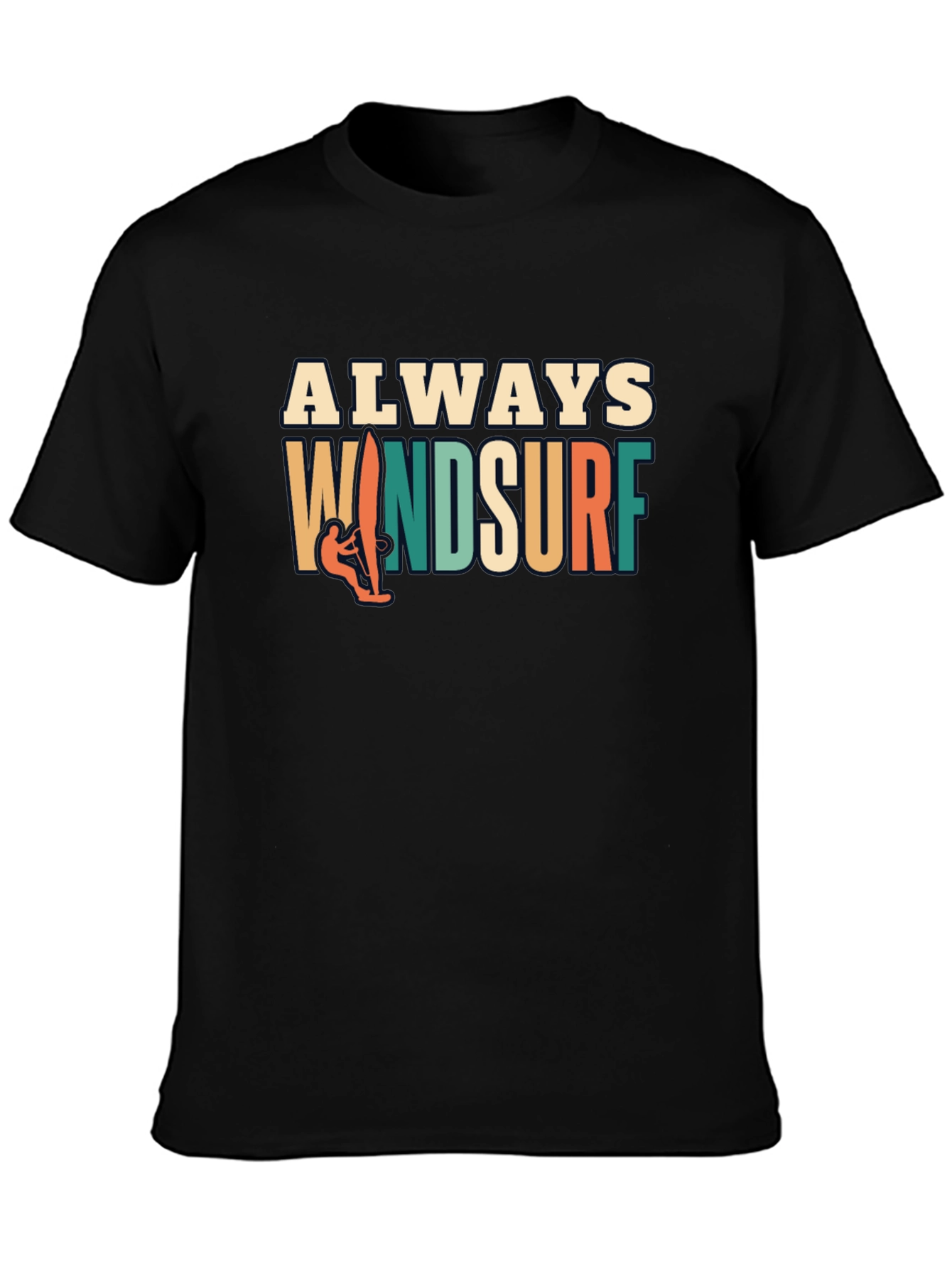 Black Always Windsurf T-Shirt view 3