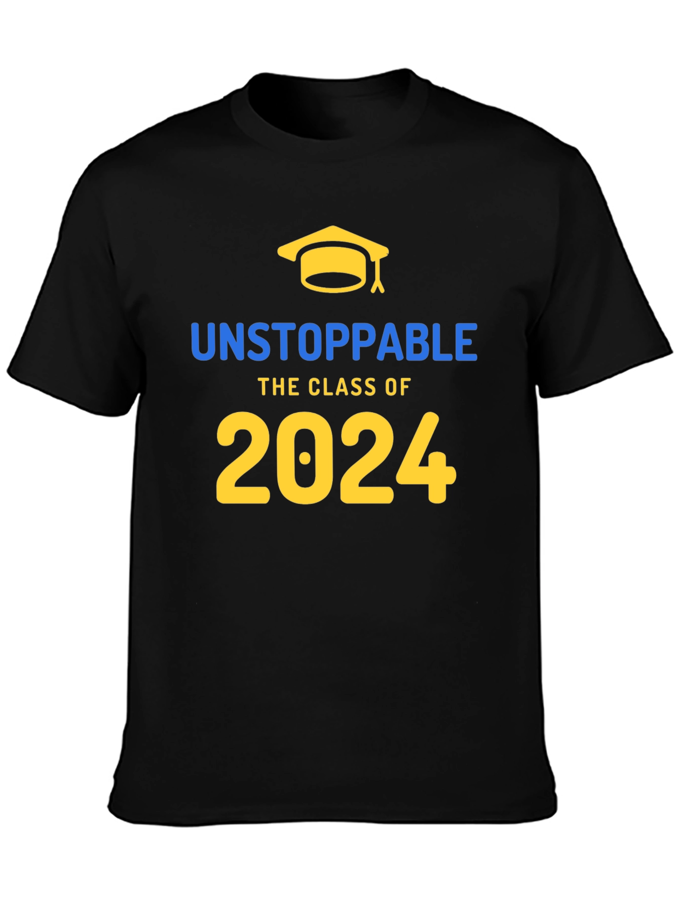 Black Unstoppable Class of 2024 Graduation T-Shirt view 3