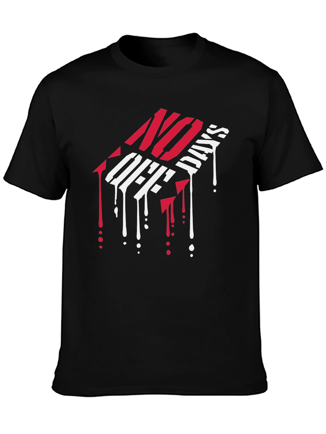 Black No Off Days Graphic Tee - Bold Streetwear T-Shirt view 3
