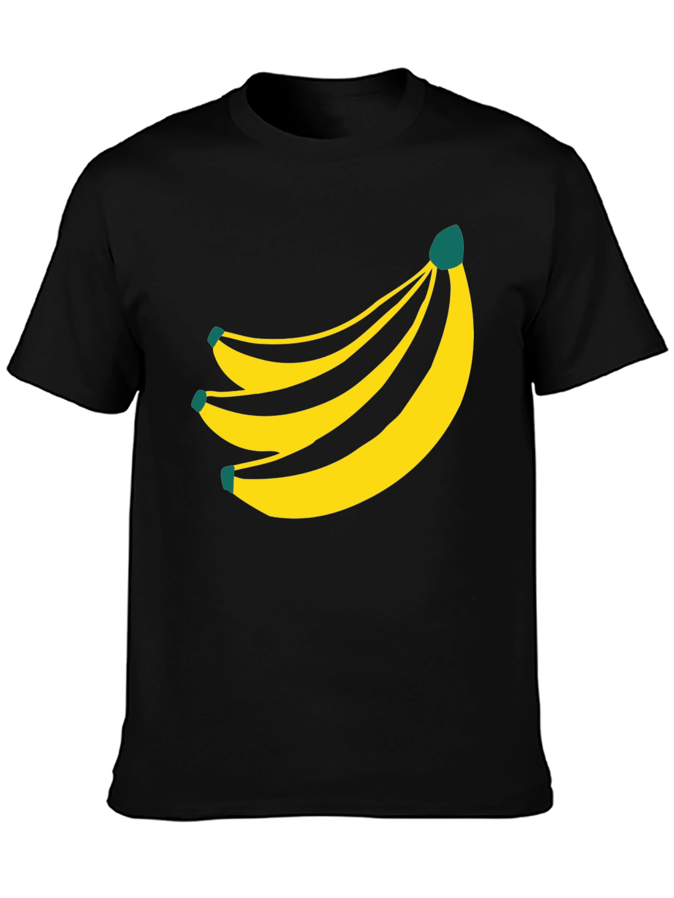 Black Banana Graphic Tee - Unisex Black T-Shirt view 3