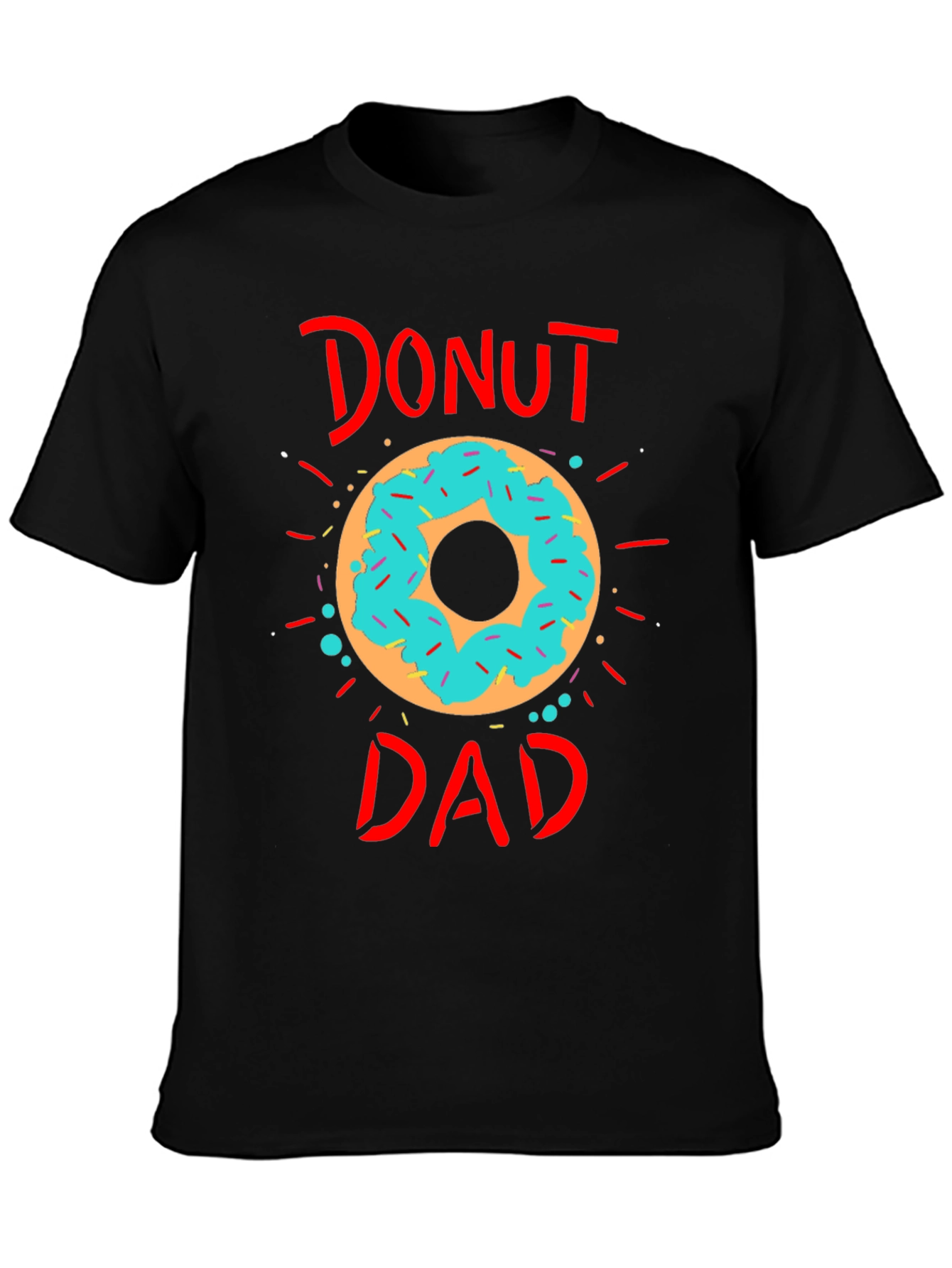 Black Donut Dad T-Shirt - Father's Day Tee view 3