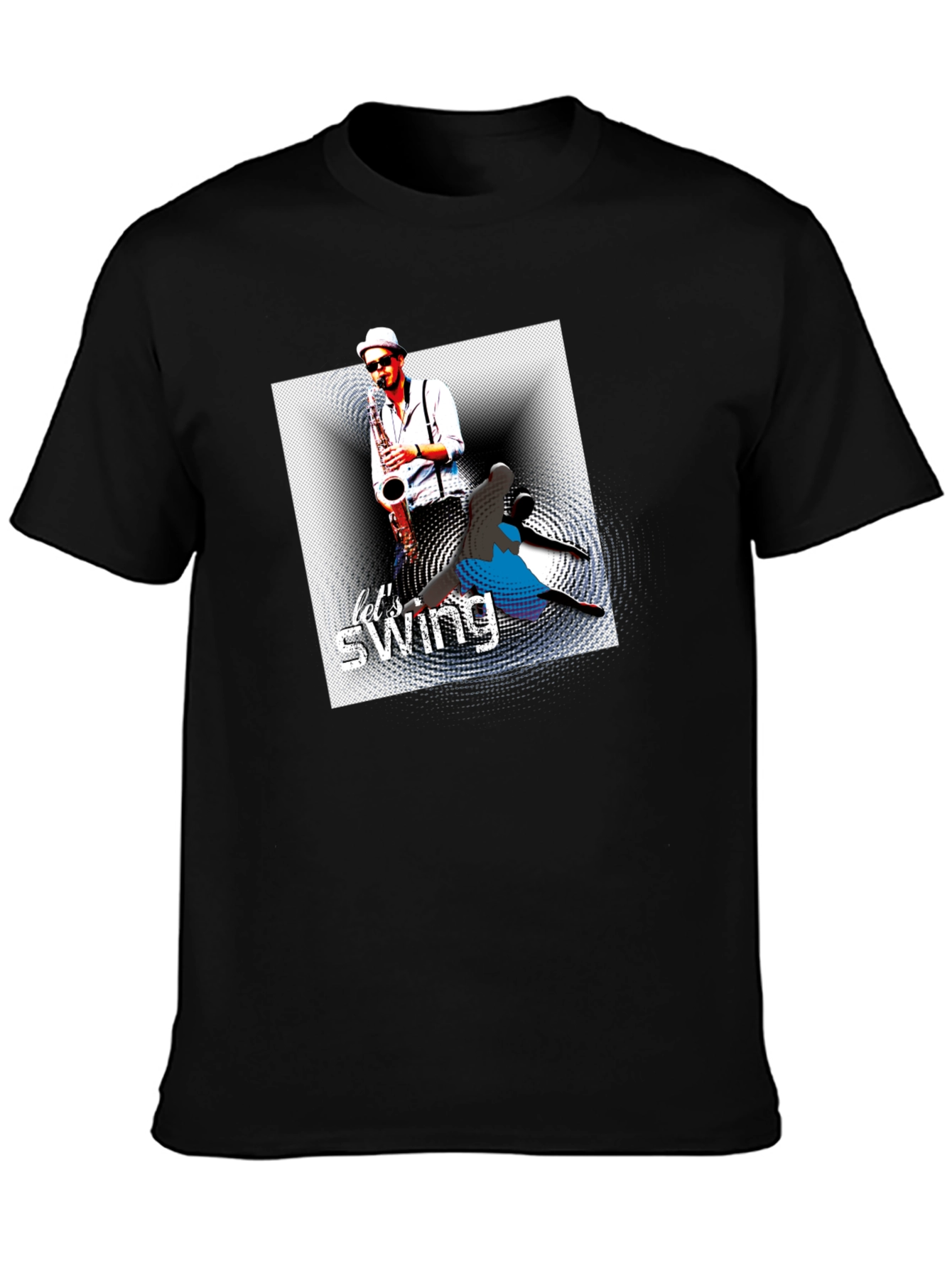 Black Let's Swing Graphic T-Shirt - Black view 3