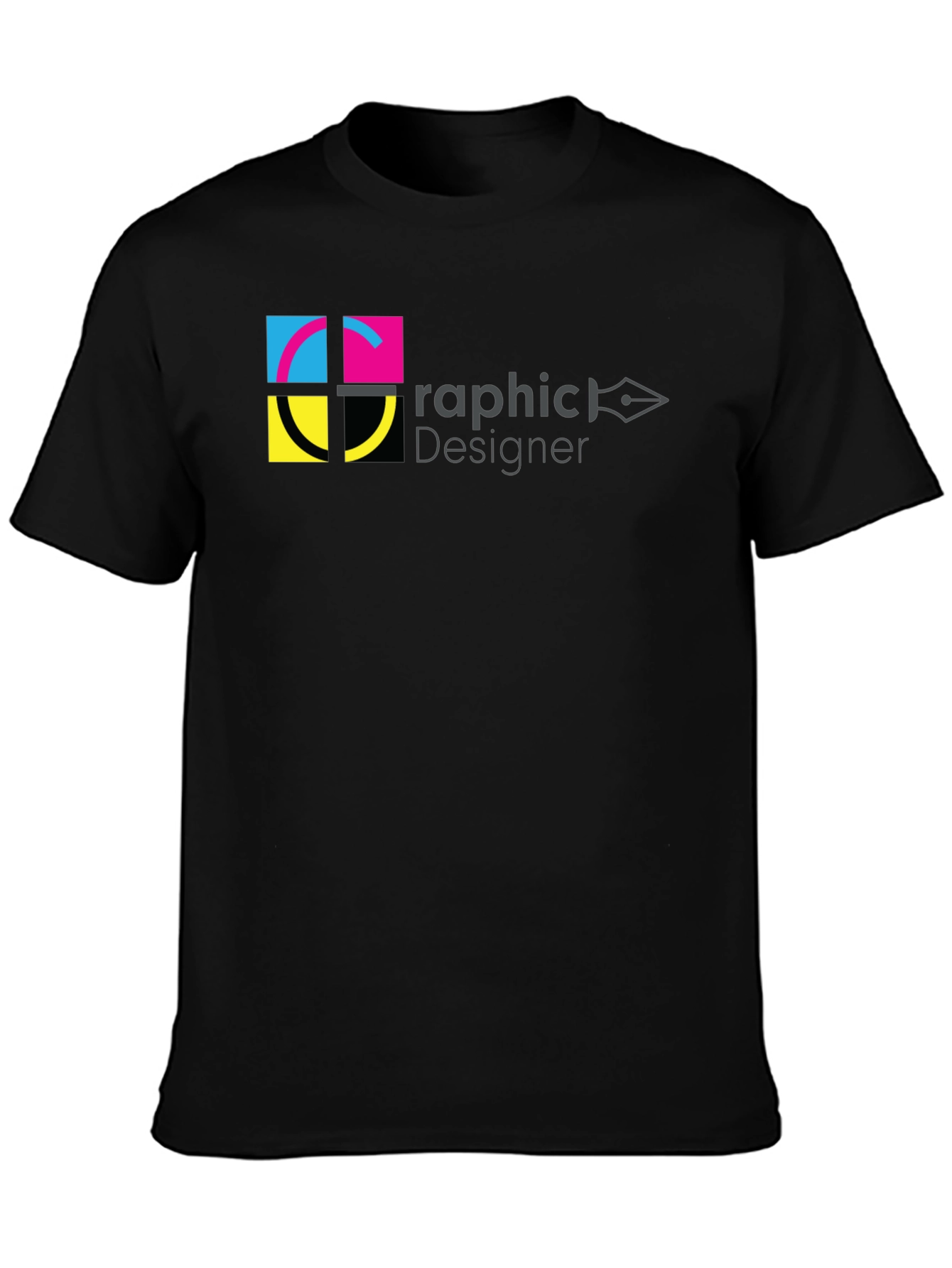 Black Graphic Designer T-Shirt - Creative Design view 3