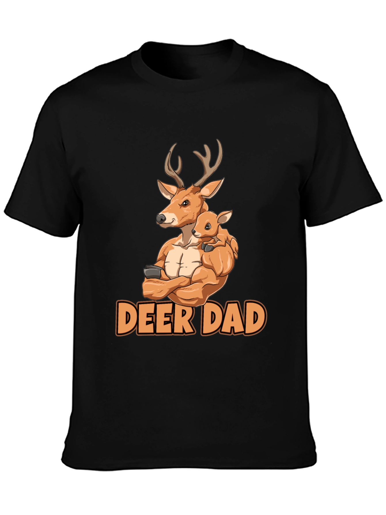Black Deer Dad Graphic Tee - Father's Day Gift view 3