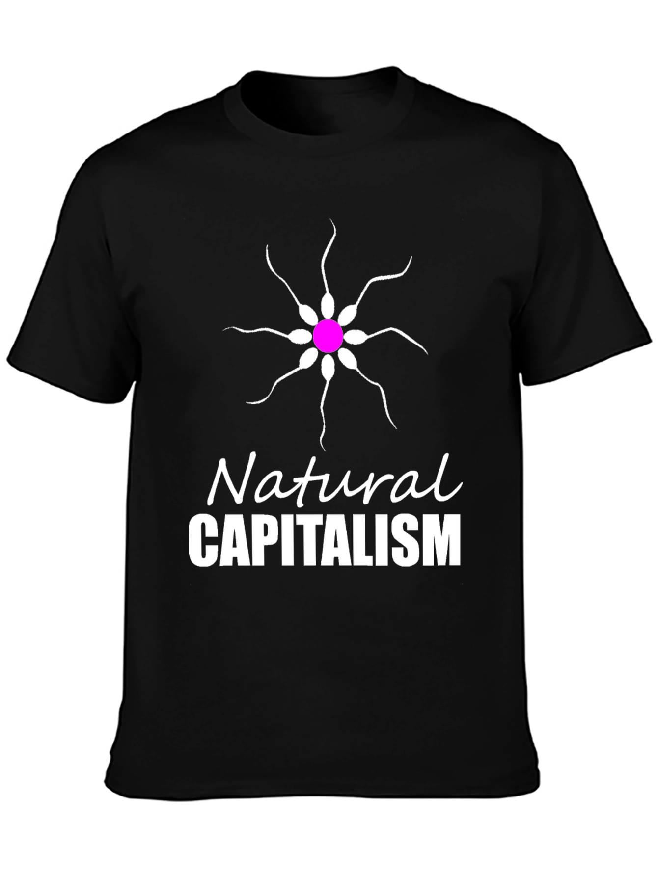 Black Natural Capitalism Graphic T-Shirt view 3