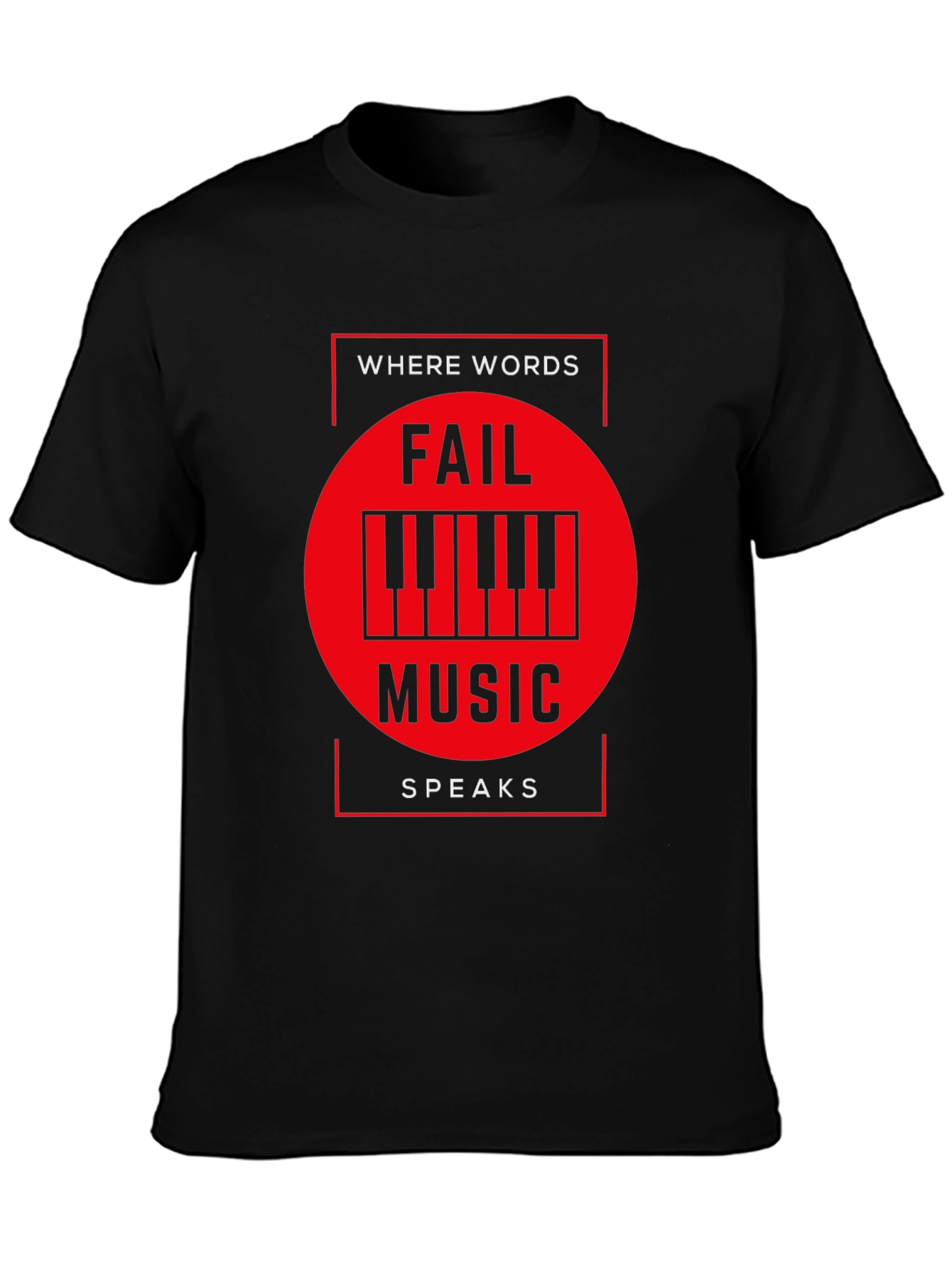 Black Music Speaks T-Shirt - Where Words Fail view 3