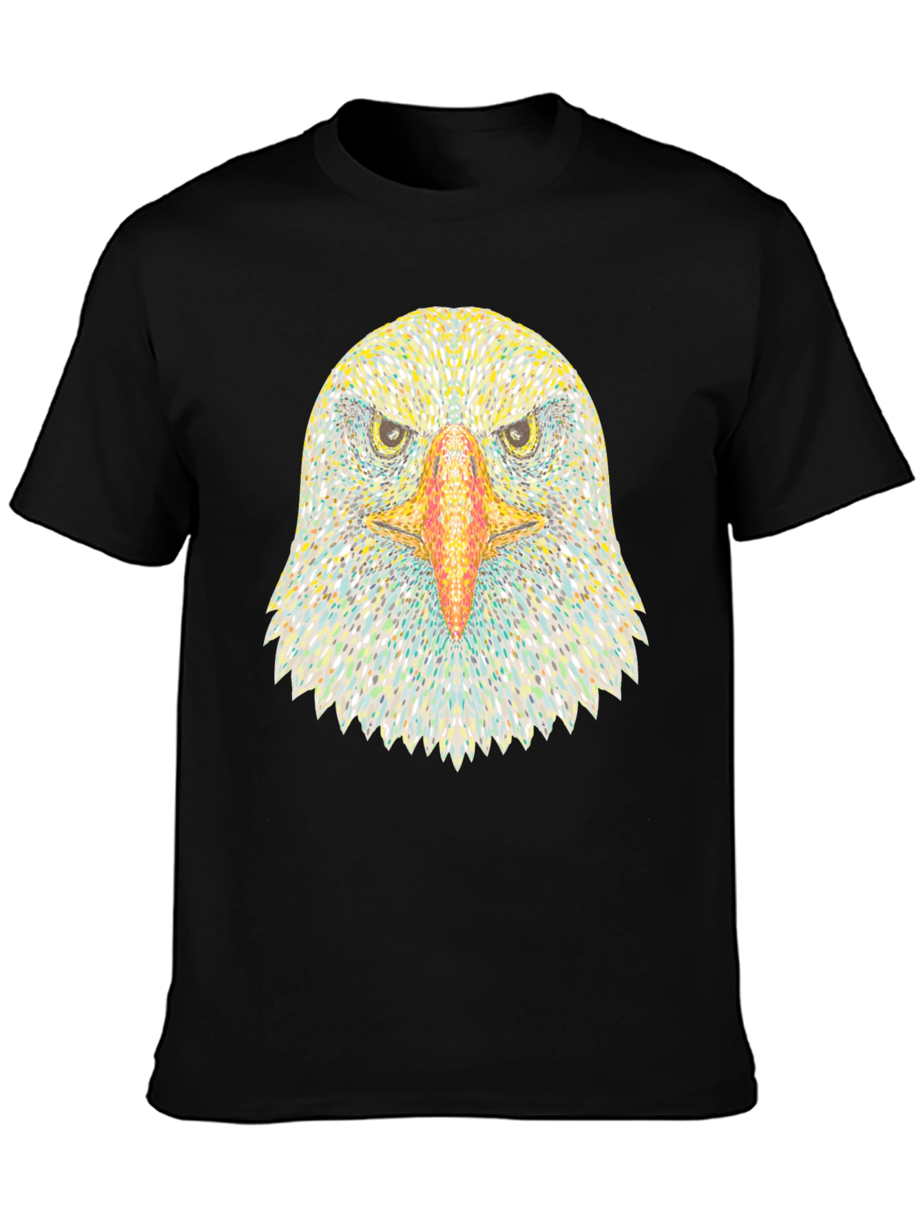 Black Eagle Graphic Print Black T-Shirt view 3