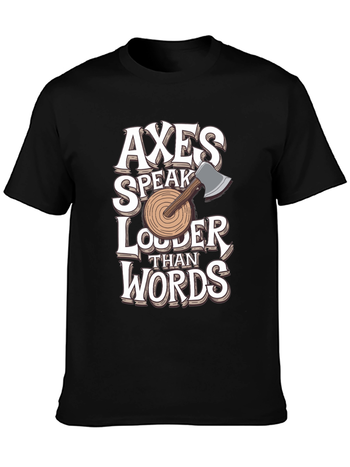Black Axes Speak Louder Than Words Graphic Tee view 3