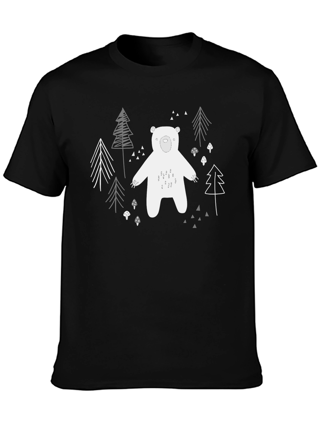 Black Bear Graphic Black T-Shirt view 3